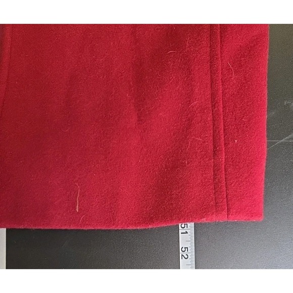 Vtg 80s 90s Jones New‎ York Hooded Long Coat Womens 6 Red 100% Wool USA STUNNING - Picture 15 of 15
